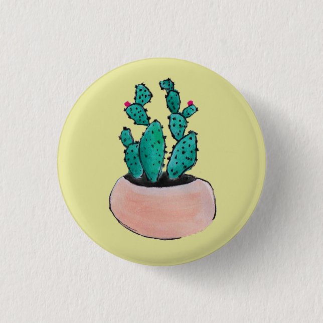 Macaron Rond 2,50 Cm Cactus (Devant)