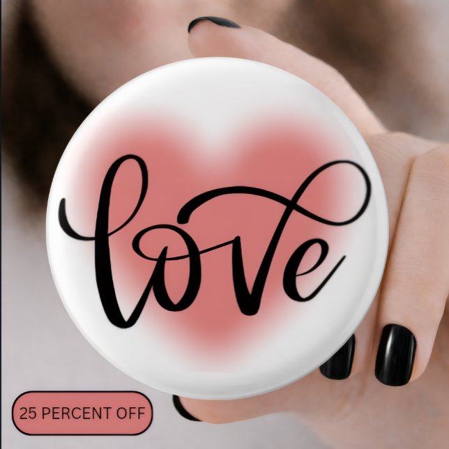 Macaron Rond 2,50 Cm Cadeau d'amour 🖤 — Épinglette de la Saint-Valenti (Créateur téléchargé)