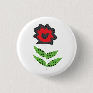 Macaron Rond 2,50 Cm Cadeau de broche à bouton floral rétro mignon