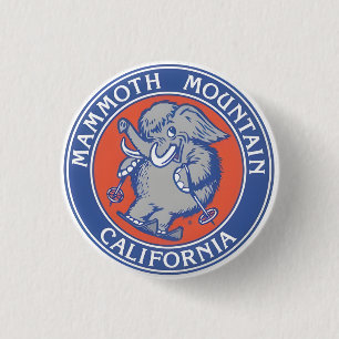 Macaron Rond 2,50 Cm Cadeau de montagnes de la station de ski Mammoth M