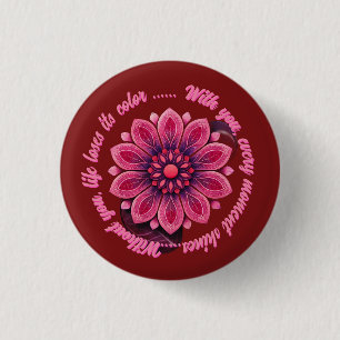 MACARON ROND 2,50 CM CADEAU FLEUR MAMAN FILLE SŒUR ENSEIGNANTE AMIE