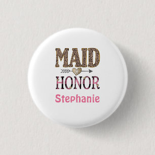 Macaron Rond 2,50 Cm Cadeau personnalisé de Demoiselle d'Honneur avec I