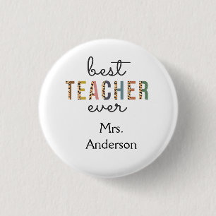 Macaron Rond 2,50 Cm Cadeau personnalisé de Meilleur Professeur pour En