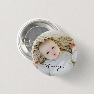 Macaron Rond 2,50 Cm cadeau personnalisé nom maman Photo de famille per