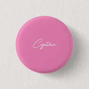 Macaron Rond 2,50 Cm Calligraphie minimaliste moderne en plaine Ajouter
