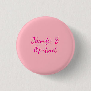 Macaron Rond 2,50 Cm Calligraphie minimaliste professionnelle rose pâle