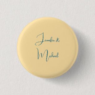 Macaron Rond 2,50 Cm Calligraphie Noms Élégante Plaque Simple Couleur B