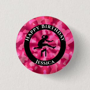 Macaron Rond 2,50 Cm Camo Pink Piste et Piste
