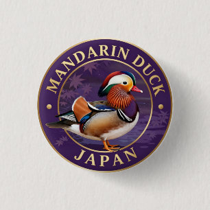 Macaron Rond 2,50 Cm 🦆 Canard mandarin Faune sauvage japonais
