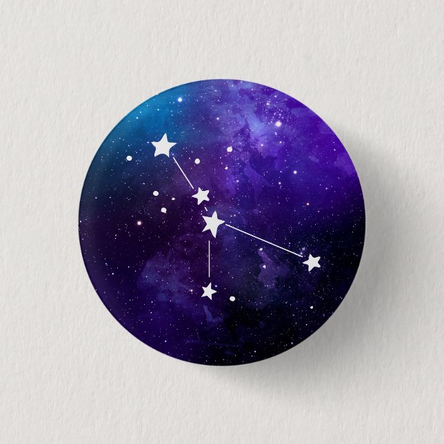 Macaron Rond 2,50 Cm Cancer Constellation Zodiaque (Devant)