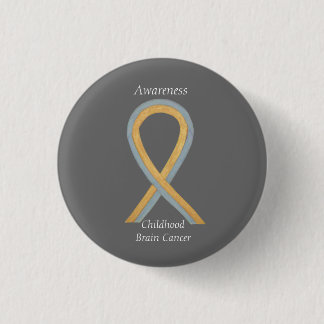 Macaron Rond 2,50 Cm Cancer du cerveau chez l'enfant Sensibilisation su