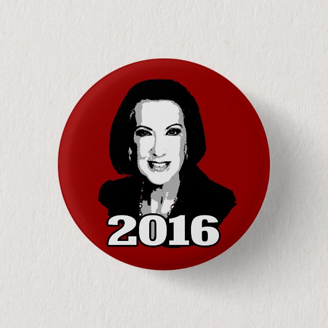MACARON ROND 2,50 CM CANDIDAT À CARLY FIORINA 2016 (Devant)