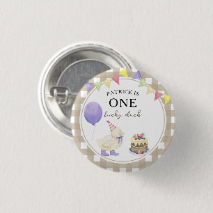 Macaron Rond 2,50 Cm Caneton aquarelle 1er anniversaire
