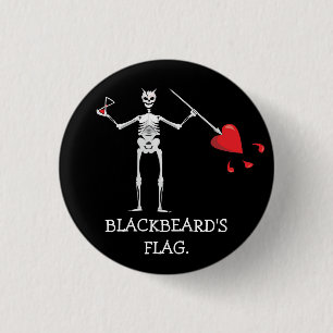 Macaron Rond 2,50 Cm CAPTAIN MAYFLOWER'S Blackbeard Flag