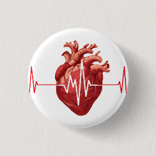 Macaron Rond 2,50 Cm cardiologue médecin du cœur Je Vous Écoute Compass