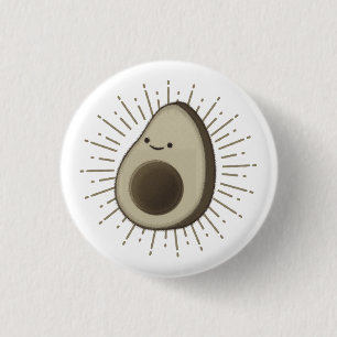 Macaron Rond 2,50 Cm Caricature Cute Avocado De Style Vintage