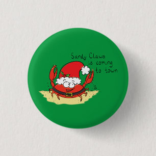Macaron Rond 2,50 Cm Caricature de Noël de Noël de Noël amusant Père No