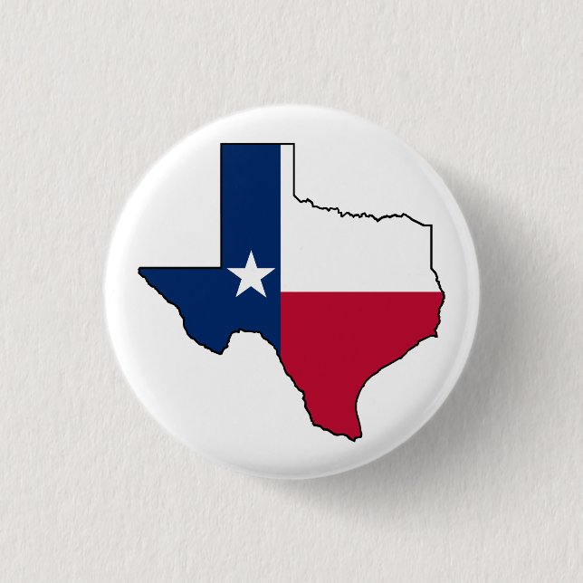 Macaron Rond 2,50 Cm Carte du drapeau de l'État du Texas (Devant)