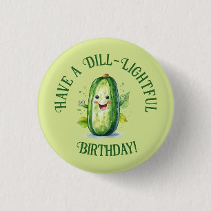 Macaron Rond 2,50 Cm Cartoon vert mignon Picket Anniversaire