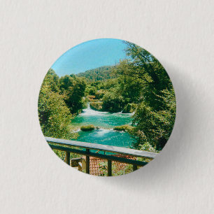 Macaron Rond 2,50 Cm Cascades de Krka - Parc national de Krka - Croatie