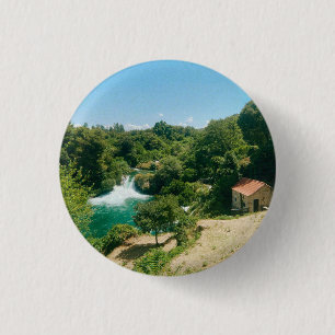 Macaron Rond 2,50 Cm Cascades de Krka - Parc national de Krka - Croatie