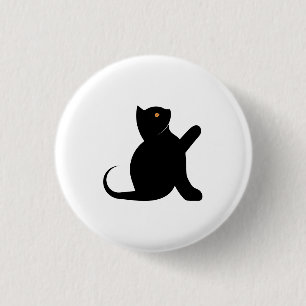 Macaron Rond 2,50 Cm Cat dit bonjour