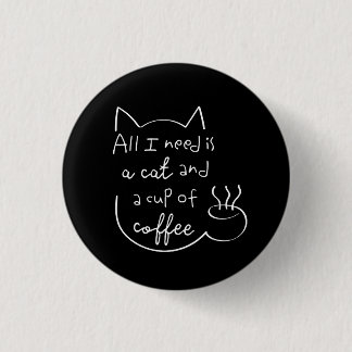 Macaron Rond 2,50 Cm Cat Mom for the Amoureux des chats Black Version