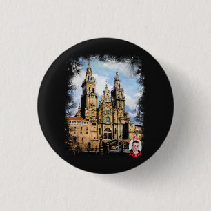Macaron Rond 2,50 Cm Cathédrale de Saint-Jacques-de-Compostelle (La Cor