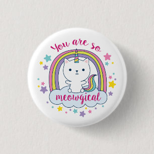 Macaron Rond 2,50 Cm Caticorne Bouton Vous êtes si Miaouïque !