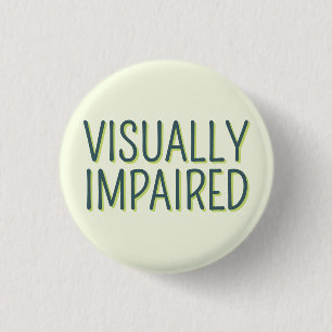 Macaron Rond 2,50 Cm Cécité Éclairage Vert de base Lettres visuellement