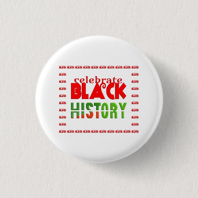 MACARON ROND 2,50 CM CELEBRATE BLACK HISTORY (Devant)