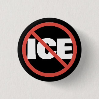 Macaron Rond 2,50 Cm Cercle Rouge Anti-Trump ICE Opinion Politique