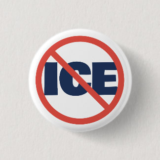 Macaron Rond 2,50 Cm Cercle Rouge Anti-Trump ICE Opinion Politique