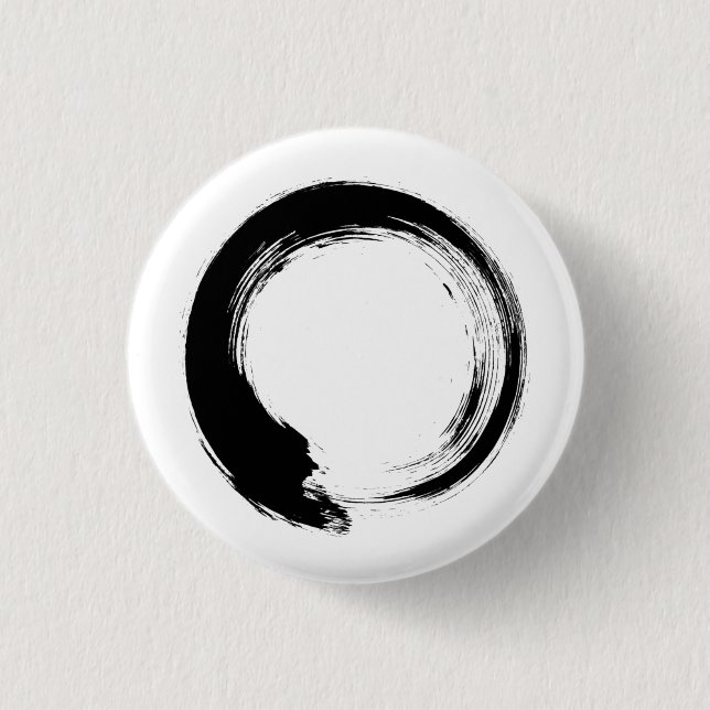 Macaron Rond 2,50 Cm Cercle Zen Enso (Devant)