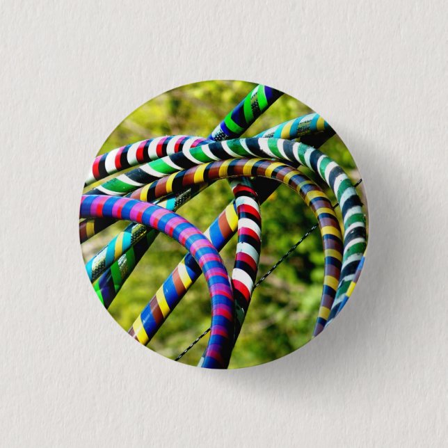 Macaron Rond 2,50 Cm Cercles de danse polynésienne (Devant)
