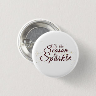 Macaron Rond 2,50 Cm C'est la saison à Sparkle, l'élégance de Noël,