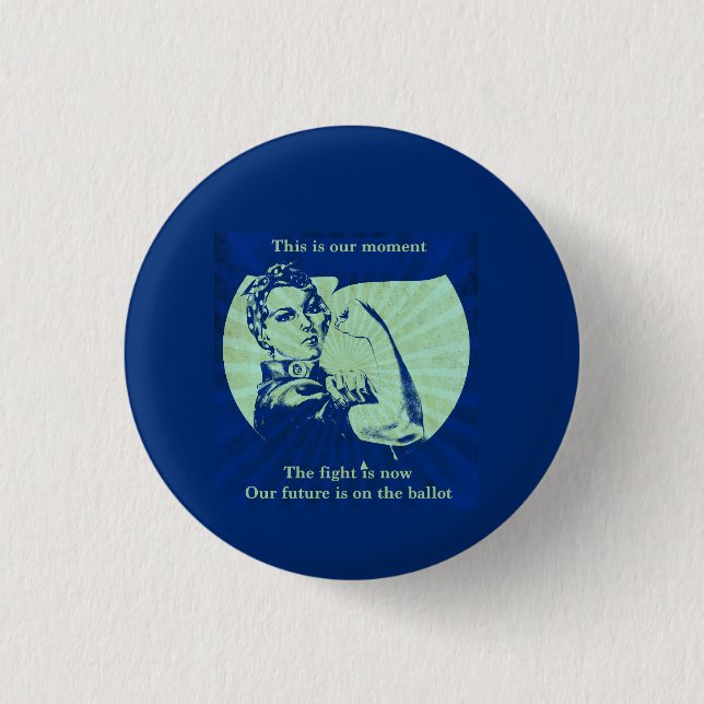 Macaron Rond 2,50 Cm C'est notre moment - Bouton (Devant)