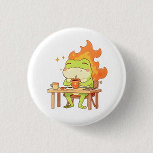 Macaron Rond 2,50 Cm Cette grenouille est bien avec un design kawaii am