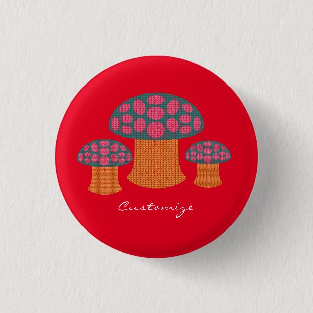 Macaron Rond 2,50 Cm Champignons Amanita Rouge Thunder_Cove (Devant)