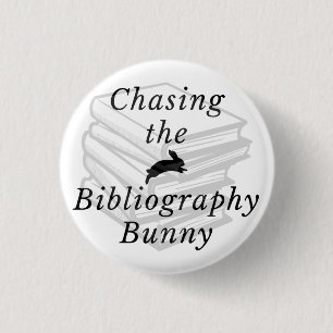 Macaron Rond 2,50 Cm Chasing the Bibliography Bunny Button