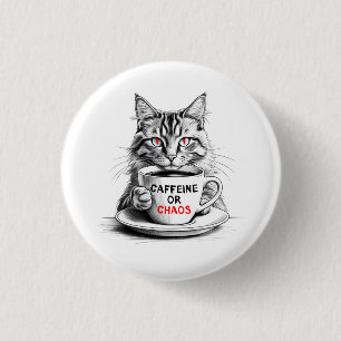 Macaron Rond 2,50 Cm Chat amateur de café sans caféine, pas de misérico