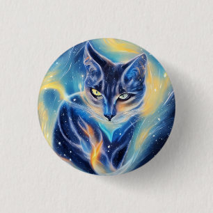 Macaron Rond 2,50 Cm Chat cosmique