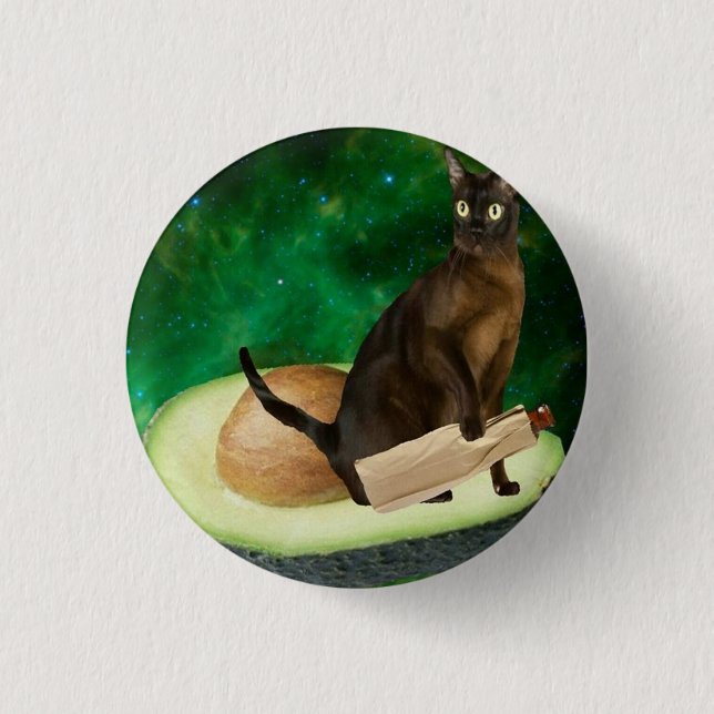 Macaron Rond 2,50 Cm chat d'avocat (Devant)