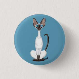 Macaron Rond 2,50 Cm Chat de Siamese