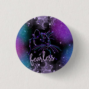 Macaron Rond 2,50 Cm Chat Galaxy sans peur