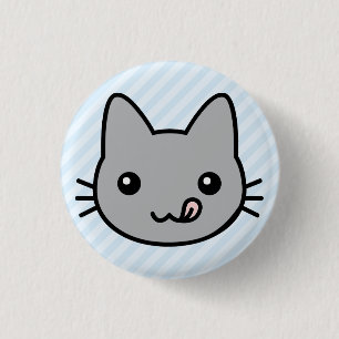 Macaron Rond 2,50 Cm chat gris