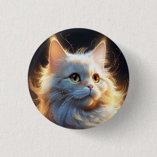 Macaron Rond 2,50 Cm Chat Imaginaire blanc