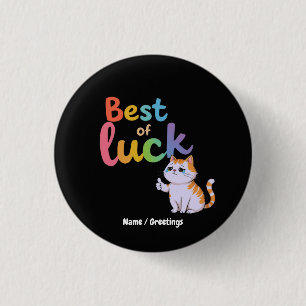 Macaron Rond 2,50 Cm Chat mignon mémé pleurant Illustration sarcastique