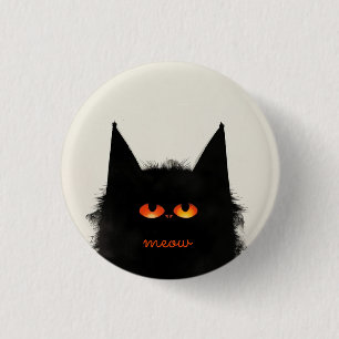 Macaron Rond 2,50 Cm Chat noir grumeux