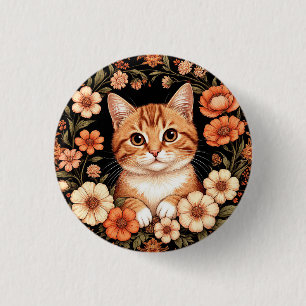 Macaron Rond 2,50 Cm Chat roux charmant